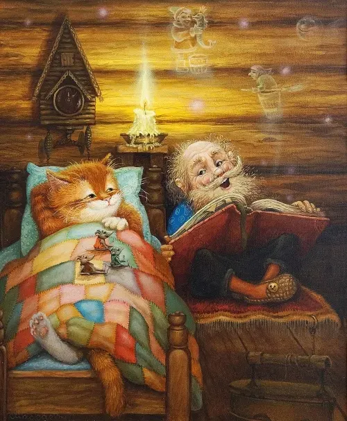Сказка о славянских духах: Домовом, Домахе да Лешем