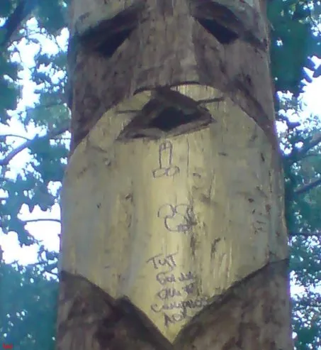 Осквернение капища Славянской общины Донбасса и Приазовья "Дикое Поле"