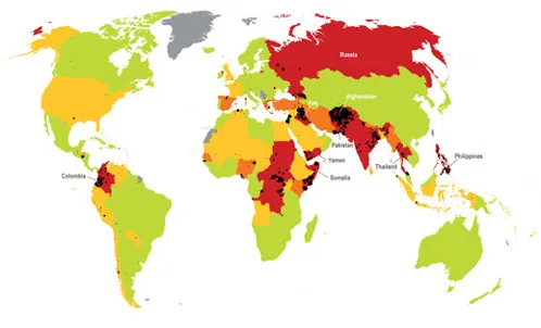 Россия попала в десятку стран с наивысшей опасностью терактов )