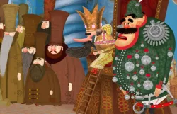 Сказ про царя-молодца, с повозками борца