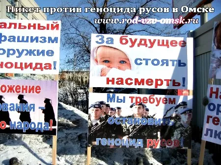 Пикет против геноцида русов в Омске (2012)