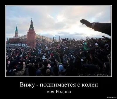 Вижy поднимается с колен моя Родина