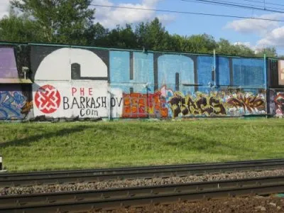 Граффити РНЕ в пригороде Москвы