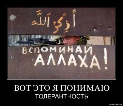 Вы все еще толерантны? Ну-ну...