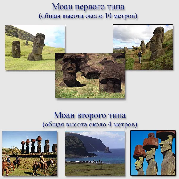 Два типа моаи