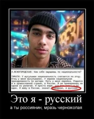 Этничность и национальность. Русские против россиян.