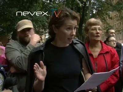 Народный сход против мигрантов на Васильевском острове в Санкт-Петербурге