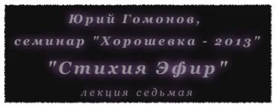 Стихия Эфир. Юрий Гомонов