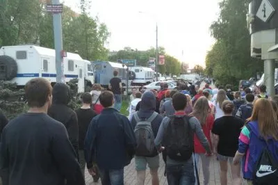 Народный сход в Пушкино: народ начал вершить уличное правосудие