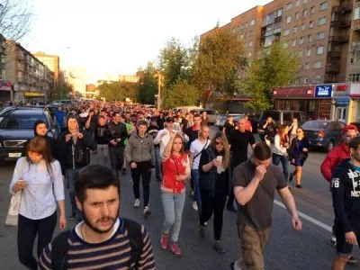 Народный сход в Пушкино: народ начал вершить уличное правосудие