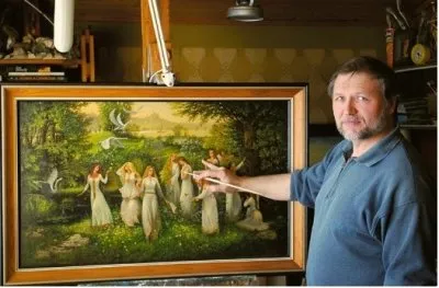 Открытие выставки русского художника Александра Угланова в Санкт-Петербурге.