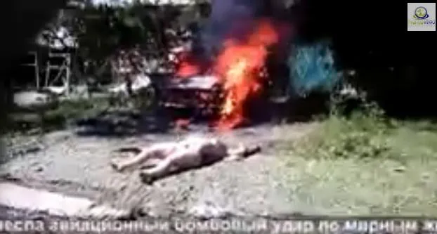 Кровавый геноцид продолжается. Авиаудар по частным домам. Луганск. 21.07.14