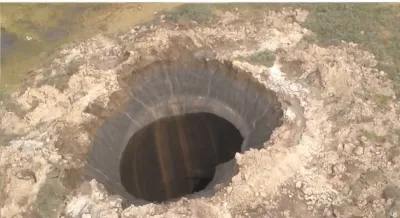 На Ямале завели вайтману, образовалась дыра в грунте