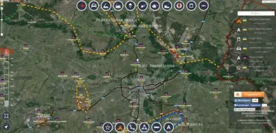 Обзор карты боевых действий в Новороссии 29 августа 2014 г.