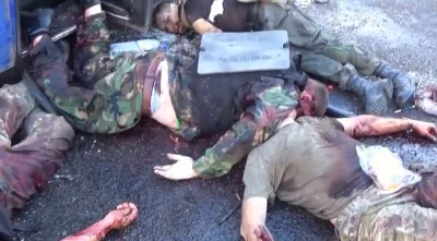 Ополчение красиво зачистило Правый Сектор, г. Донецк 12.08.2014г.