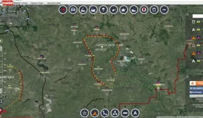 Обзор карты боевых действий в Новороссии 1 сентября 2014 г.