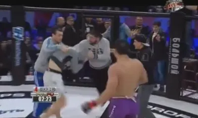 Дагестанцы устроили массовую драку на ринге после проигрыша их соплеменника