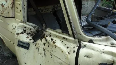 Бой в районе деревни Пески. Батальон Восток (22.06.2015)