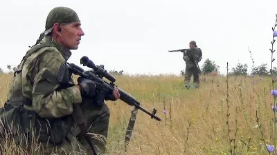 Работает разведка... Нижнее Лозовое (под Дебальцево)