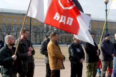 Акция за введение визового режима со странами Средней Азии в Санкт-Петербурге