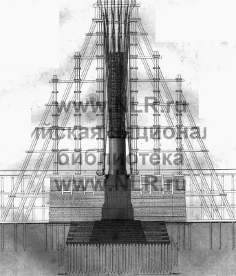 Засекреченное циклопическое сооружение на месте Александровской колонны в конце 19 века