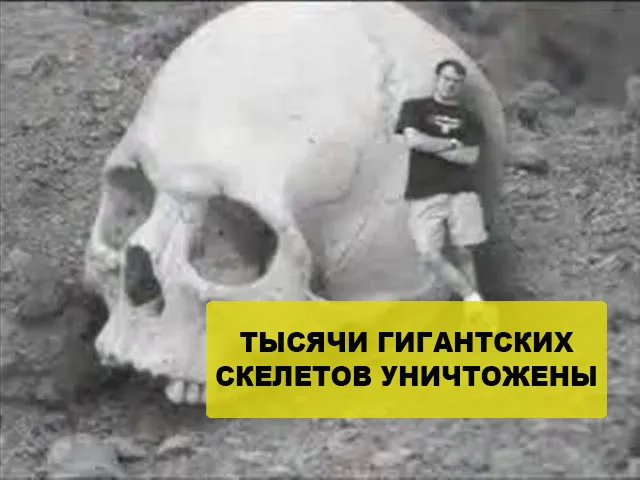 Тысячи гигантских скелетов людей были уничтожены для защиты теории эволюции человека