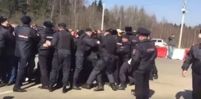 Волоколамск: столкновения с полицией
