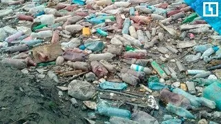 В Барнауле вместо воды течет мусор