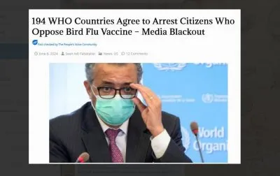 194 государства-члена ВОЗ будут сажать в тюрьму противников вакцинации против птичьего гриппа